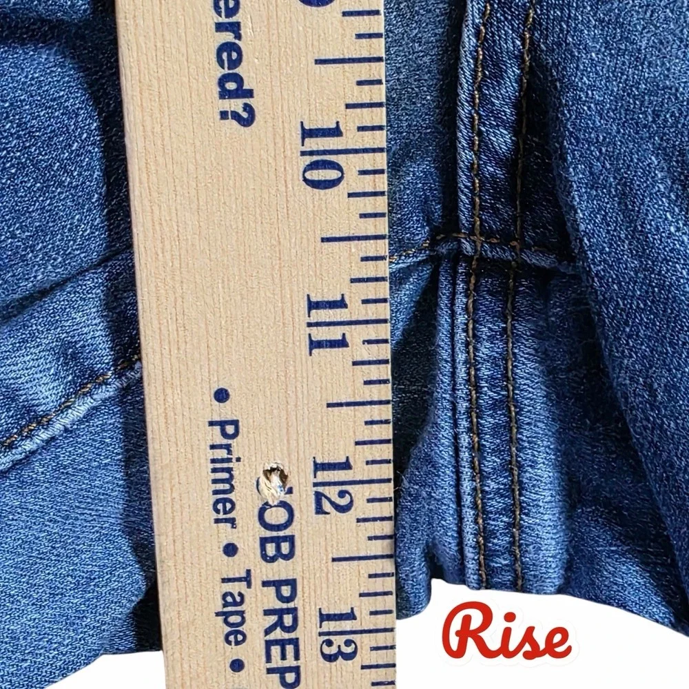 Chicos Perfect Stretch Girlfriend Jeans 2.5 Large Slim Leg Ankle Dark Wash Denim